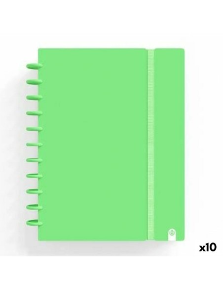 Cahier à Spirale Carchivo INGENIOX Vert A4 100 Volets (10 Unités)