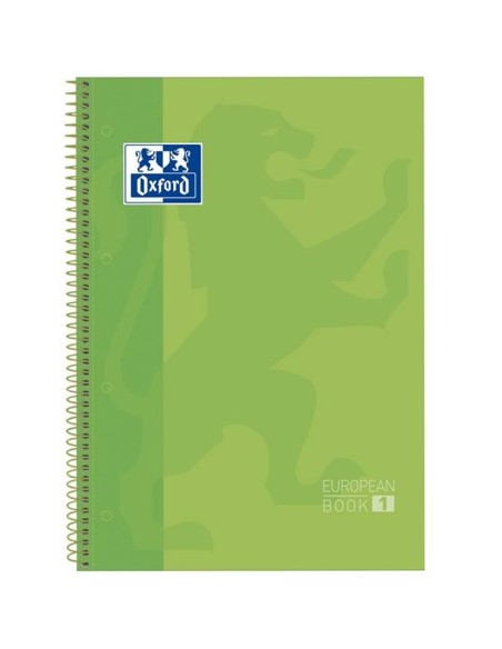 Cahier à Spirale Oxford Classic Europeanbook 1 Write&Erase Vert A4+ 80 Volets 5 Pièces (2 Unités)