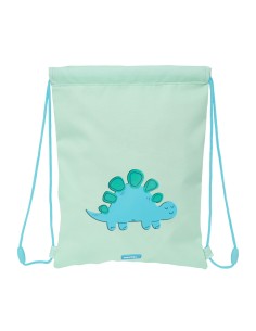 Sac à dos serré par des ficelles Safta Dino Vert 26 x 34 x 1 cm