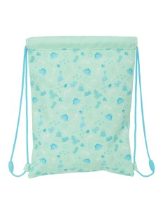 Sac à dos serré par des ficelles Safta Dino Vert 26 x 34 x 1 cm 2