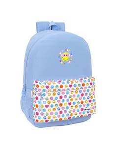 Cartable Smiley Joyful Bleu Multicouleur 30 x 46 x 14 cm