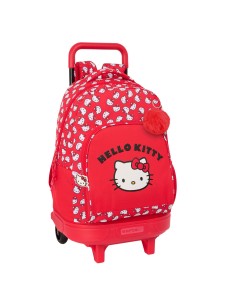 Cartable à roulettes Hello Kitty Iconic Blanc Rouge 33 x 45 x 22 cm