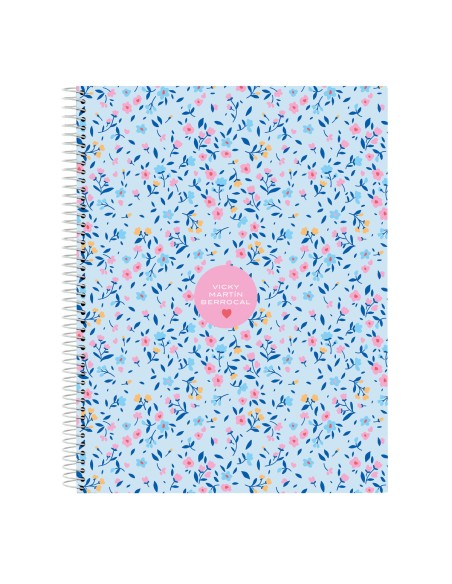 Carnet Vicky Martín Berrocal Paraíso Bleu Rose A4 120 Volets