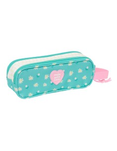 Trousse Fourre-Tout Double Peppa Pig Pretty flowers Jaune Menthe 21 x 8 x 6 cm 2