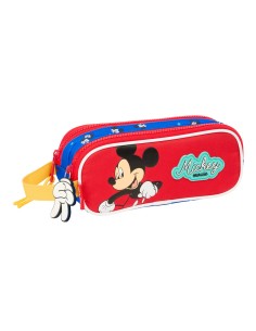 Trousse Fourre-Tout Double Mickey Mouse Clubhouse Good day Bleu 21 x 8 x 6 cm