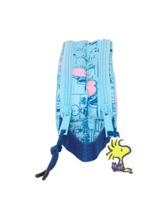 Trousse Fourre-Tout Double Snoopy Love Bleu clair 21 x 8 x 6 cm 2