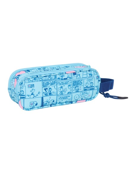 Trousse Fourre-Tout Double Snoopy Love Bleu clair 21 x 8 x 6 cm