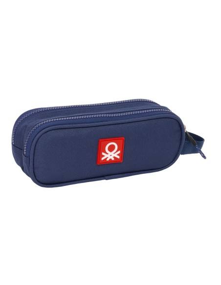 Trousse Fourre-Tout Double Benetton Flag Blue marine 21 x 8 x 6 cm