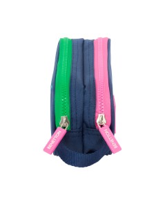 Trousse Fourre-Tout Double Benetton Damero Blue marine 21 x 8 x 6 cm 2
