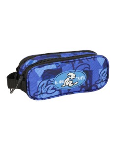 Trousse Fourre-Tout Double El Niño Roller Bleu Noir 21 x 8 x 6 cm