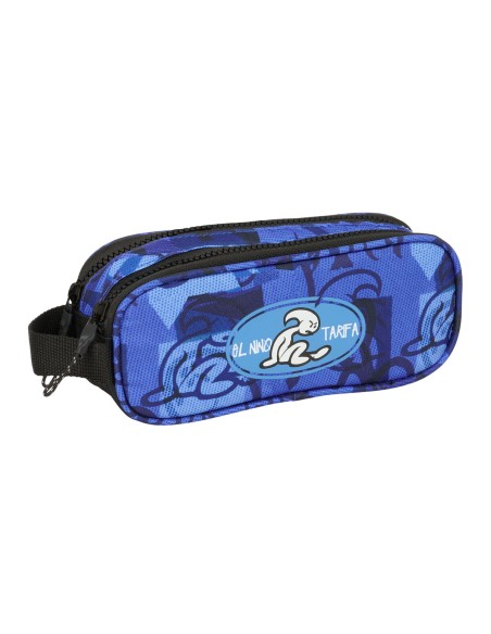 Trousse Fourre-Tout Double El Niño Roller Bleu Noir 21 x 8 x 6 cm