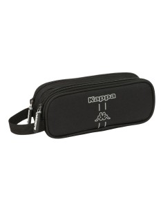 Trousse Fourre-Tout Double Kappa Dark Noir 21 x 8 x 6 cm