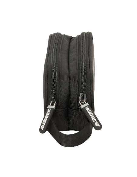 Trousse Fourre-Tout Double Kappa Dark Noir 21 x 8 x 6 cm
