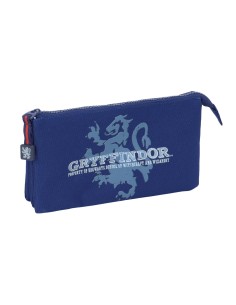 Trousse Fourre-Tout Triple Harry Potter Captain Blue marine 22 x 12 x 3 cm