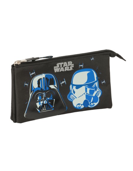 Trousse Fourre-Tout Triple Star Wars Rebellion Noir 22 x 12 x 3 cm