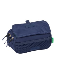 Trousse Fourre-Tout Triple Benetton Flag Blue marine 21,5 x 10 x 8 cm 2