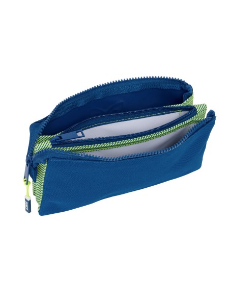 Trousse Fourre-Tout Triple Munich North Blue marine 22 x 12 x 3 cm