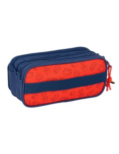 Trousse Fourre-Tout Triple Super Mario Trick Rouge Bleu foncé 21,5 x 10 x 8 cm 2