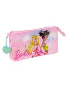 Trousse Fourre-Tout Triple Barbie Painterly Rose Bleu ciel 22 x 12 x 3 cm