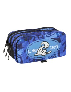 Trousse Fourre-Tout Triple El Niño Roller Bleu Noir 21,5 x 10 x 8 cm