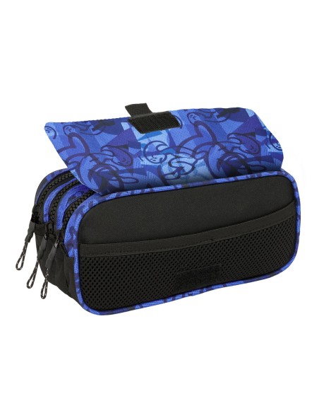 Trousse Fourre-Tout Triple El Niño Roller Bleu Noir 21,5 x 10 x 8 cm