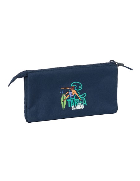 Trousse Fourre-Tout Triple El Niño Kook Blue marine 22 x 12 x 3 cm