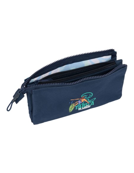 Trousse Fourre-Tout Triple El Niño Kook Blue marine 22 x 12 x 3 cm