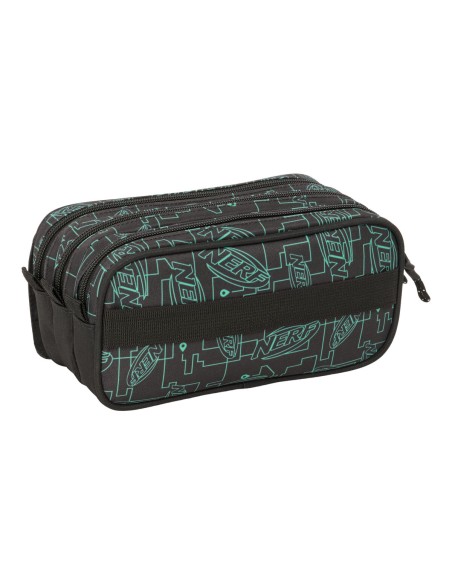 Trousse Fourre-Tout Triple Nerf Game Noir 21,5 x 10 x 8 cm