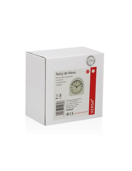 Horloge de table Versa Luxa Blanc Plastique 5,8 x 10 x 10 cm