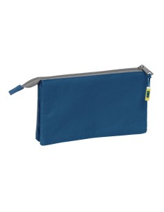 Trousse Fourre-Tout Triple Munich Street Bleu Gris 22 x 12 x 3 cm 2