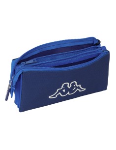 Trousse Fourre-Tout Triple Kappa Rain Blue marine 22 x 12 x 3 cm 2