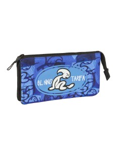 Trousse Fourre-Tout Triple El Niño Roller Bleu Noir 22 x 12 x 3 cm