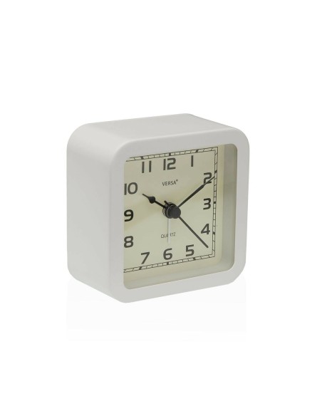 Horloge de table Versa Alvo Blanc Plastique 4,5 x 8,5 x 8,5 cm