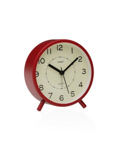 Horloge de table Versa Zeal Rouge Plastique 5,4 x 11,8 x 11 cm