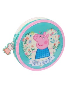 Trousse Scolaire avec Accessoires Peppa Pig Pretty flowers Jaune Menthe 18 Pièces