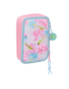 Trousse Scolaire avec Accessoires Barbie Painterly Rose Bleu ciel 12,5 x 19,5 x 5,5 cm 37 Pièces 2