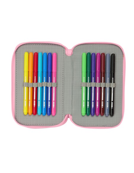 Trousse Scolaire avec Accessoires Barbie Painterly Rose Bleu ciel 12,5 x 19,5 x 5,5 cm 37 Pièces