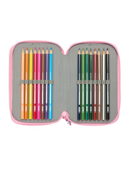 Trousse Scolaire avec Accessoires Barbie Painterly Rose Bleu ciel 12,5 x 19,5 x 5,5 cm 37 Pièces