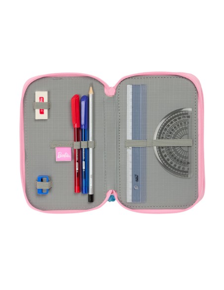 Trousse Scolaire avec Accessoires Barbie Painterly Rose Bleu ciel 12,5 x 19,5 x 5,5 cm 37 Pièces