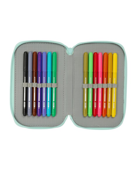 Trousse Scolaire avec Accessoires Disney Bleu 12,5 x 19,5 x 5,5 cm 37 Pièces