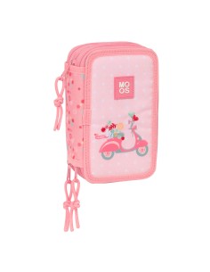 Trousse Scolaire avec Accessoires Moos Passion Multicouleur 12,5 x 19,5 x 5,5 cm 37 Pièces