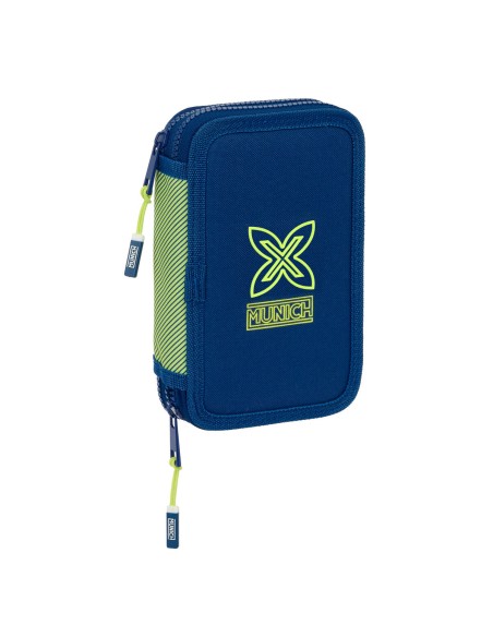 Trousse Scolaire avec Accessoires Munich North Blue marine 12.5 x 19.5 x 4 cm 29 Pièces