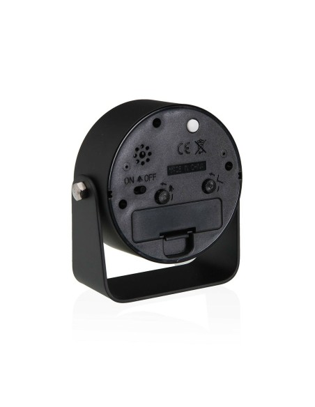 Horloge de table Versa Alura Noir Plastique 4,1 x 10 x 10 cm