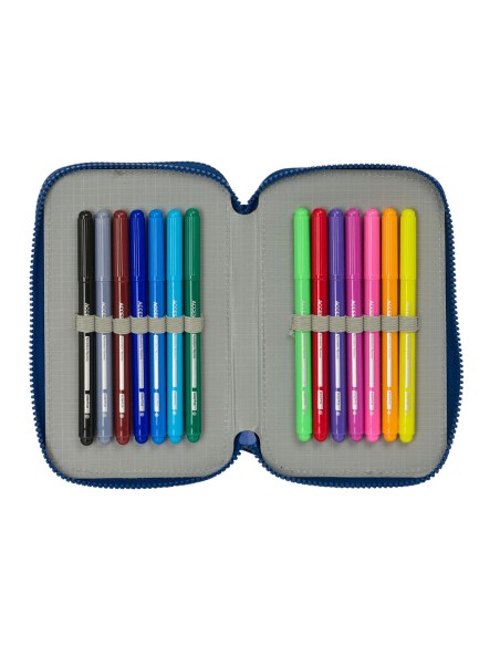 Trousse Scolaire avec Accessoires Munich North Blue marine 12.5 x 19.5 x 4 cm 29 Pièces