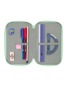 Trousse Scolaire avec Accessoires Disney Princess Bloom Rose Aigue marine 12,5 x 19,5 x 5,5 cm 37 Pièces 2