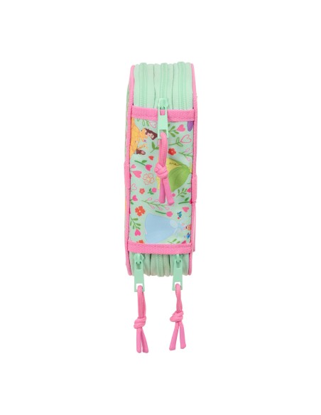 Trousse Scolaire avec Accessoires Disney Princess Bloom Rose Aigue marine 12,5 x 19,5 x 5,5 cm 37 Pièces