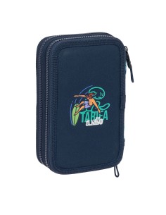 Trousse Scolaire avec Accessoires El Niño Kook Blue marine 12,5 x 19,5 x 4 cm 29 Pièces