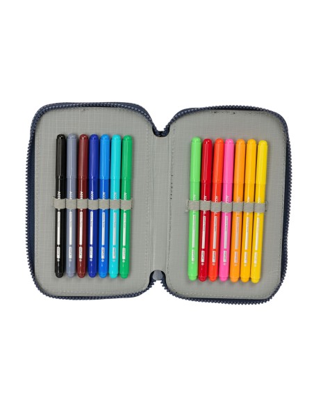 Trousse Scolaire avec Accessoires El Niño Kook Blue marine 12,5 x 19,5 x 4 cm 29 Pièces