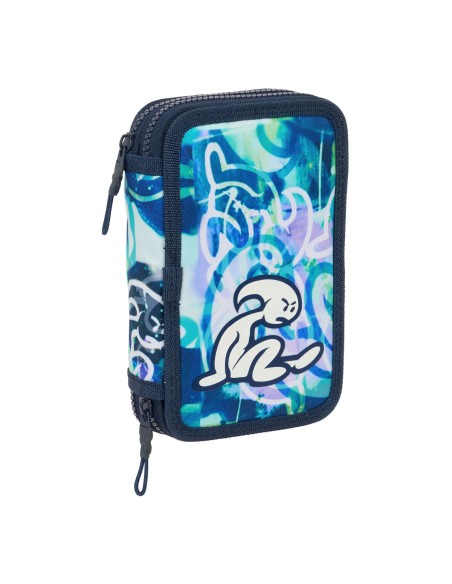 Trousse Scolaire avec Accessoires El Niño Kook Blue marine 12,5 x 19,5 x 4 cm 29 Pièces