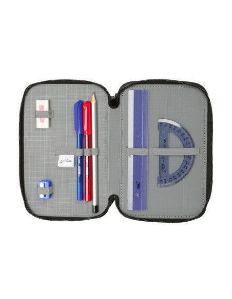 Trousse Scolaire avec Accessoires Spider-Man Attack Noir 12,5 x 19,5 x 5,5 cm 37 Pièces